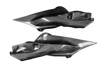 Carenado lateral trasero Carbono por Yamaha YZF-R7 2022- Carbono+Fibra de Vidrio | Patron Enlazado | Brillante