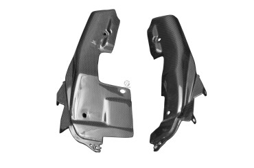 Carenado lateral trasero (parte inferior) Carbono por Yamaha MT-09 2013-2016 Carbono+Fibra de Vidrio | Patron Sencillo | Brillante
