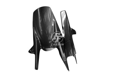 Garde boue arrière + Pare-chaine Carbone pour Honda CB 650 F / CBR 650 F / CB 650 R / CBR 650 R 2014-/2019- Carbone+Fibre de Verre | Toile Sergé | Brillant