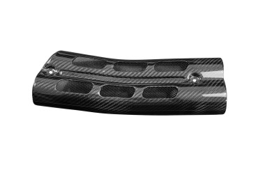 Escudo térmico Carbono por Triumph Scrambler 1200 XC/XE Carbono+Fibra de vidrio | Patron Enlazado | Brillante