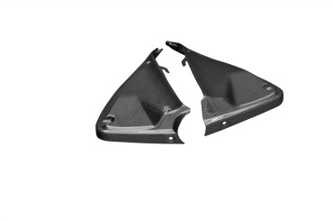 Carénage du Cadre Latérale intérieur Carbone pour Ducati Hyperstrada / Hypermotard 821 2013-2015 939 2016- Carbone+Fibre de Verre | Toile Contraignant | Brillant