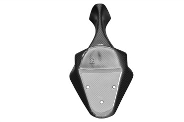 Sostenedor de numero de registro Carbono por Ducati 1098 / 1198 / 848 Carbono+Fibra de Vidrio | Patron Sencillo | Brillante