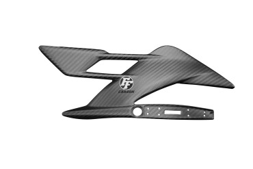 Carter de chaine (partie inférieur) Carbone pour MV Agusta F4 1000 2010- / Brutale 920 / 990 / 1090 Carbone+Fibre de Verre | Toile Sergé | Mat