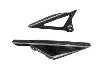 Guarda Cadena Carbono por Kawasaki ZX-10R 2004-2005 Carbono+Fibra de Vidrio | Patron Sencillo | Brillante