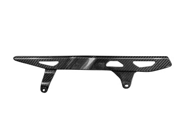 Carter de chaine Carbone pour Triumph Scrambler 1200 2019- Carbone+Fibre de Verre | Toile Sergé | Brillant