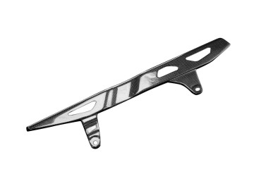 Guarda Cadena Carbono por Triumph Scrambler 1200 2019- Carbono+Fibra de Vidrio | Patron Sencillo | Brillante