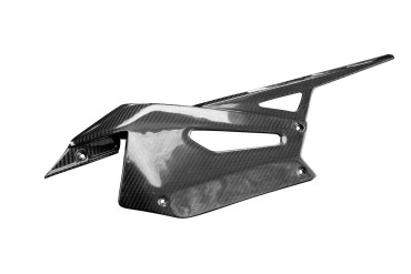 Guarda Cadena (parte frontal) Carbono por Aprilia RS 660 2020- / Tuono 660 2021- Carbono+Fibra de Vidrio | Patron Enlazado | Brillante