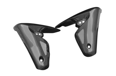 Covertor al radiador (Angles) Carbono por Triumph Speed Triple 1050 2008-2010 100% Carbono | Patron Enlazado | Brillante