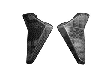 Covertor al radiador (Angles) Carbono por Triumph Street Triple R / RS 2023- 100% Carbono | Patron Sencillo | Brillante