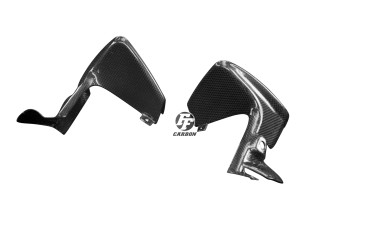 Covertor radiador Carbono por Aprilia RSV 1000R Tuono 2006-2011 Carbono+Fibra de Vidrio | Patron Sencillo | Brillante