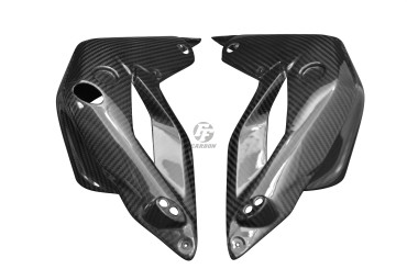 Covertor radiador Carbono por MV Agusta Brutale 675 / 800 2013-2015 / Dragster 2014-2018 / RR 2015-2017 / RC 2017-2018 100% Carbono | Patron Enlazado | Brillante