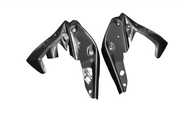 Covertor radiador Carbono por Triumph Speed Triple 2011-2015 Carbono+Fibra de Vidrio | Patron Sencillo | Brillante