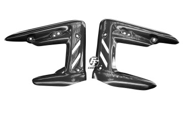 Covertor radiador Carbono por Triumph Street Triple 2007-2012 Carbono+Fibra de Vidrio | Patron Sencillo | Brillante