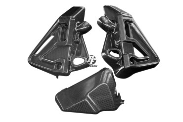 Cache radiateur Carbone pour Yamaha MT-10 Carbone+Fibre de Verre | Toile Contraignant | Brillant