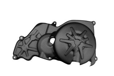 Carbon Clutch Cover for Aprilia RSV4 2021- / RSV4 Factory 2021- Carbon+Fibreglass | Twill Weave | Matt