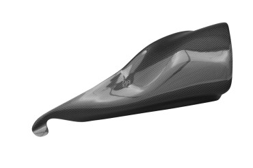 Toma de aire (a la derecha) Carbono por Buell XB 2002-2007 Carbono+Fibra de Vidrio | Patron Sencillo | Brillante