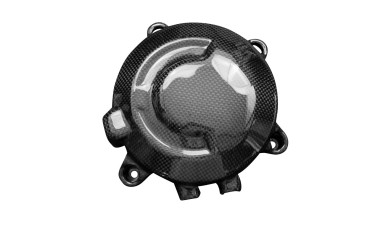 Covertor de motor Carbono por Triumph Street Triple 2017-2022 Carbono+Fibra de Vidrio | Patron Sencillo | Brillante