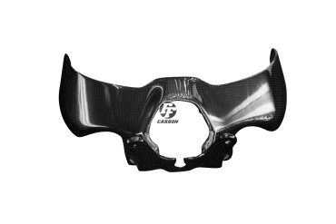 Carenado de faros (parte superior) Carbono por Ducati Monster 1200 / 1200S 2014-2016 / 821 2014-2018 Carbono+Fibra de Vidrio | Patron Sencillo | Brillante
