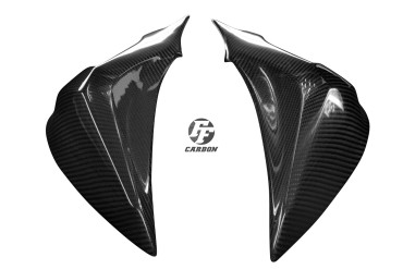 Carbon Obere Seitenverkleidung (Vorn) für Kawasaki Z800 Carbon+Fiberglas | Köper | Glossy