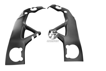 Protection de Cadre Carbone pour Aprilia RSV 4 2009- Carbone+Fibre de Verre | Toile Sergé | Mat