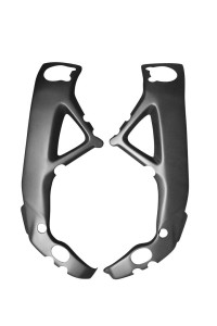 Guarda de marco Carbono por Aprilia RSV 4 2009- Carbono+Fibra de Vidrio | Patron Sencillo | Opaco