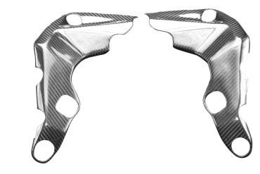 Protection de Cadre Carbone pour MV Agusta F3 / F4 / Brutale 675 / 800 / Rivale 800 / Dragster 800 2014-2018 / Rosso 2019- / RR 2015- / RC 2017- Carbone+Fibre de Verre | Toile Sergé | Brillant