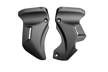 Carbon Frame Cover near Steering Head for Kawasaki Z900 RS 2024- Carbon+Fibreglass | Twill Weave | Matt