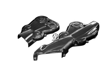 Cache Courroie Carbone pour Ducati Monster 1200 / 1200S / 821 2014-2020 Carbone+Fibre de Verre | Toile Contraignant | Brillant
