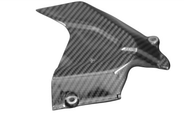 Covertor al engranage Carbono por Ducati 1098 / 1198 / 848 Carbono+Fibra de Vidrio | Patron Enlazado | Brillante