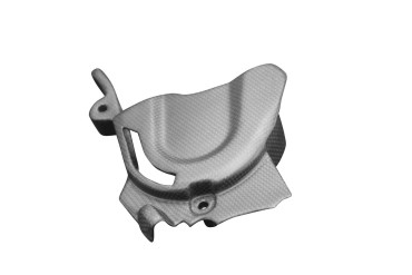 Carbon Sprocket Cover for KTM 690 SMC R 2012- Carbon+Fibreglass | Plain Weave | Matt