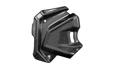 Cache pignon Carbone pour Kawasaki Ninja 650 2017- 100% Carbone | Toile Sergé | Brillant