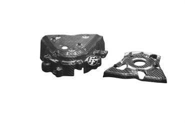 Covertor al engranage Carbono por Kawasaki Z1000 2014-2020 Carbono+Fibra de Vidrio | Patron Enlazado | Brillante