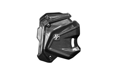 Cache pignon Carbone pour Kawasaki Z650 2017-2021 Carbone+Fibre de Verre | Toile Contraignant | Brillant