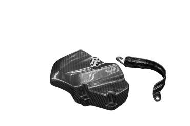 Covertor al engranage Carbono por Kawasaki ZX-10R 2006-2007 Carbono+Fibra de Vidrio | Patron Enlazado | Brillante