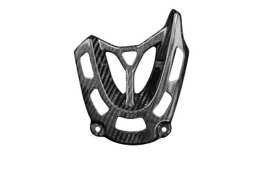 Cache pignon Carbone pour Triumph Scrambler 1200 2019- Carbone+Fibre de Verre | Toile Sergé | Brillant