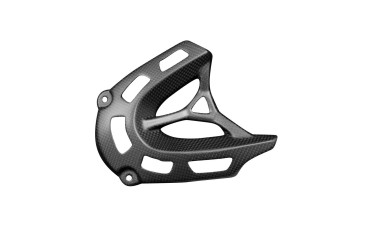 Carbon Sprocket Cover for Triumph Scrambler 1200 2019- Carbon+Fibreglass | Plain Weave | Matt