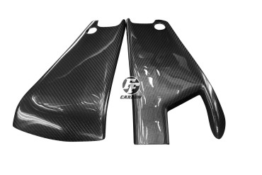 Cache de Bras Oscillant Carbone pour Yamaha YZF-R1 2009-2014 Carbone+Fibre de Verre | Toile Sergé | Brillant