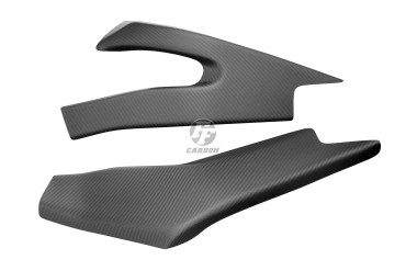 Covertor de brazo oscilante Carbono por Yamaha YZF-R6 2006-2018 Carbono+Fibra de Vidrio | Patron Enlazado | Opaco