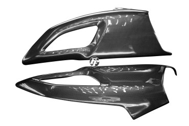 Carenado lateral Carbono por Ducati Diavel 2010-2018 Carbono+Fibra de Vidrio | Patron Sencillo | Brillante