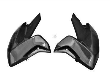 Carbon Seitenverkleidung für Ducati Hyperstrada / Hypermotard 821 2013-2015 939 2016- Carbon+Fiberglas | Leinwand | Glossy