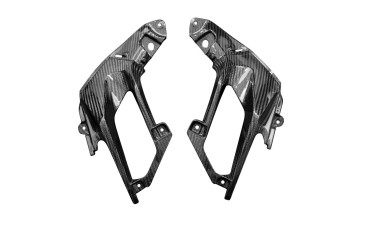 Rivestimento laterale Carbonio per Kawasaki Ninja 400 2019- Carbonio+Fibra di Vetro | Spigato | Brillante