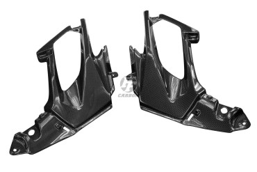 Carénage Latéral Carbone pour Kawasaki Ninja 400 2019- Carbone+Fibre de Verre | Toile Contraignant | Mat
