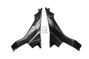 Carbon Side Panels for Kawasaki Ninja 400 2019- Carbon+Fibreglass | Plain Weave | Glossy