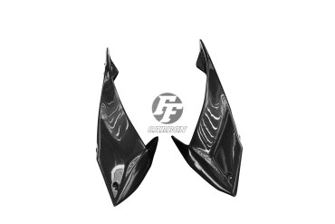 Rivestimento laterale Carbonio per Kawasaki Ninja 650 Carbonio+Fibra di Vetro | Spigato | Brillante