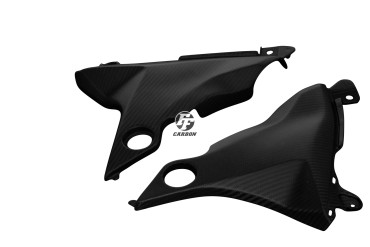 Carénage Latéral Carbone pour Kawasaki Z800 Carbone+Fibre de Verre | Toile Sergé | Mat