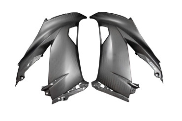 Carenado lateral Carbono por Kawasaki ZX6R 2013- Carbono+Fibra de Vidrio | Patron Enlazado | Opaco