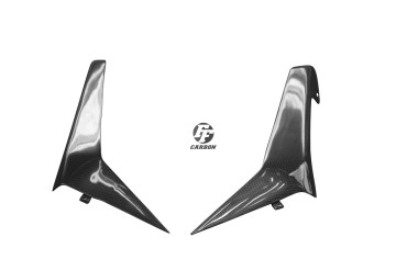 Carénage Latéral Carbone pour Kawasaki ZX6R 2013- Carbone+Fibre de Verre | Toile Contraignant | Brillant