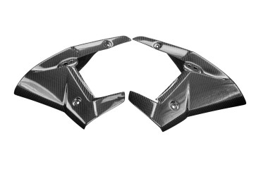 Rivestimento laterale Carbonio per Triumph Street Triple 2013-2016 Carbonio+Fibra di Vetro | Spigato | Brillante