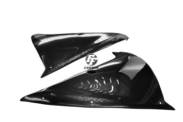Carenado lateral Carbono por Yamaha YZF-R1 2009-2014 Carbono+Fibra de Vidrio | Patron Enlazado | Brillante