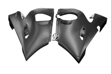 Rivestimento laterale Carbonio per Yamaha YZF-R6 1999-2002 Carbonio+Fibra di Vetro | Spigato | Opaco